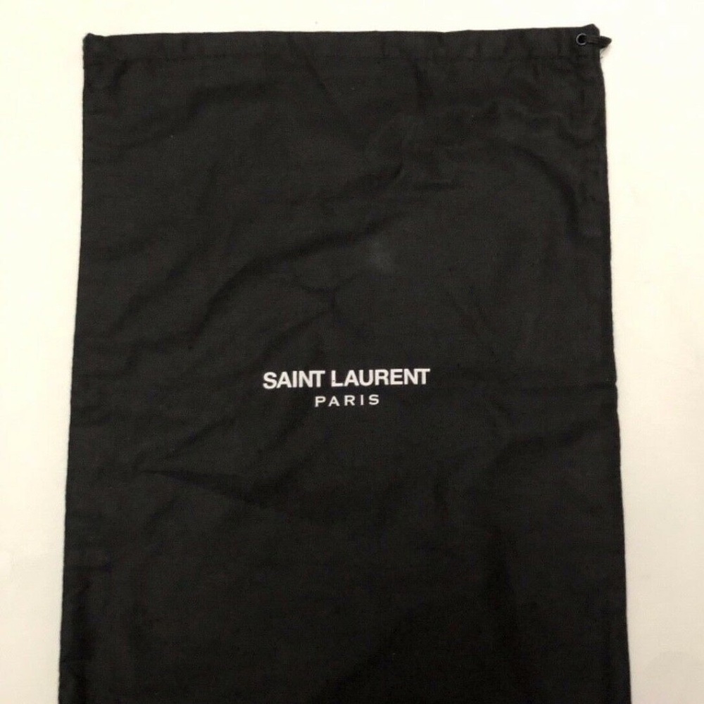 Saint Laurent Paris Dust Bag Black White Cotton